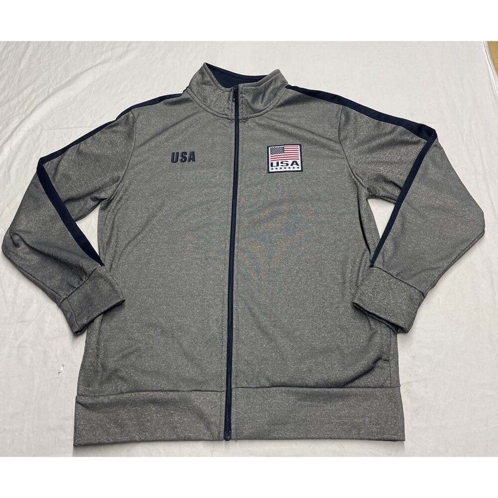 Striker Team USA  Track Jacket Men’s Size M Navy Blue Red striker Full Zip